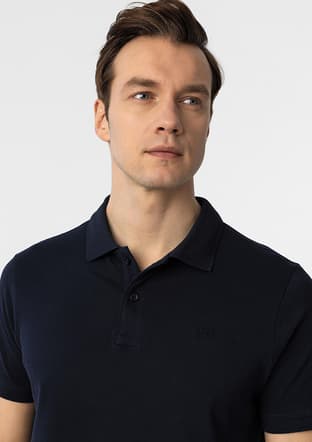 Ts1014000410 Erkek Lacivert Polo Yaka T-shirt - 3