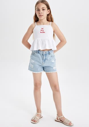 C9712A8Tra Kız Çocuk Beyaz Atlet - 2