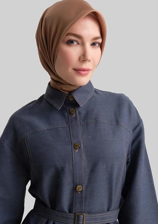 24Y9804 Kadın Lacivert Elbise - 3