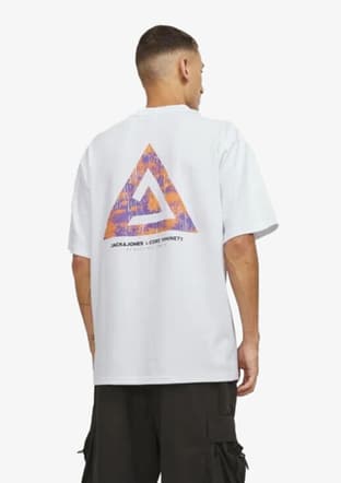 12253435 Erkek Beyaz Bisiklet Yaka T-shirt - 2