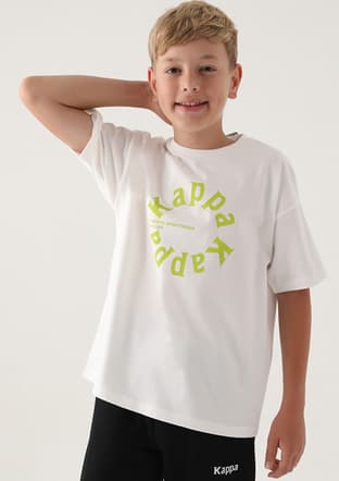 371U23W Erkek Çocuk Beyaz Pamuklu T-shirt - 2