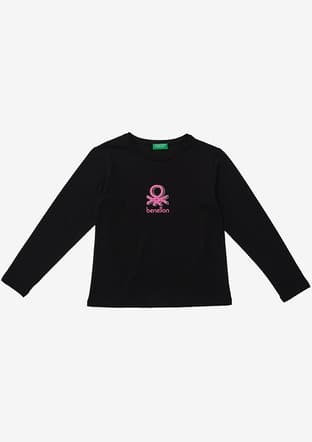 72385 Kız Çocuk Siyah T-shirt - 1