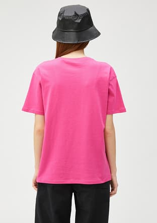 3Sal10238Ik Kadın Pembe Baskılı T-shirt - 2
