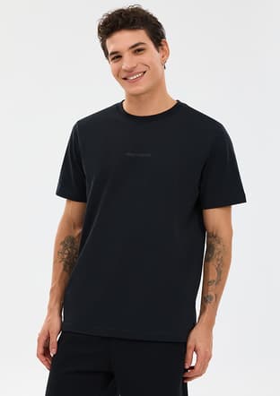 M Essential - S2510017-3817 Erkek Siyah Bisiklet Yaka T-Shirt - 1