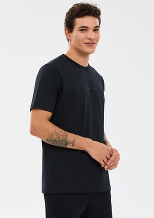 M Essential - S2510017-3817 Erkek Siyah Bisiklet Yaka T-Shirt - 2
