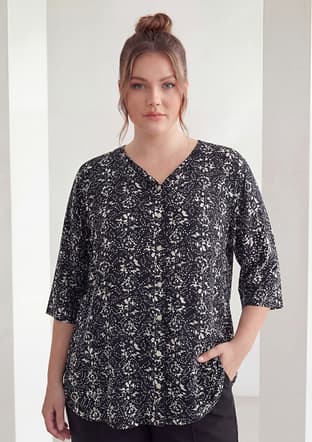 RMG - O6886 Kadın Siyah Basic Buluz - 1