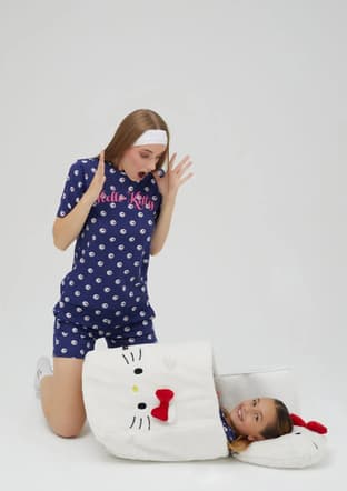 Roz-254 Kadın Lacivert Pijama - 2