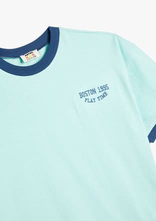 4Skb10265Tk Erkek Çocuk Yeşil Bisiklet Yaka T-shirt - 3
