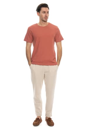 24Yjeeo04000 Erkek Pembe Bisiklet Yaka T-shirt - 1