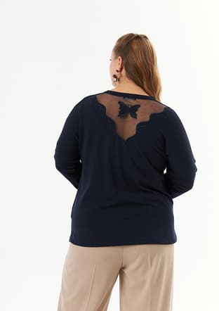 O6549 Kadın Lacivert Bluz - 2