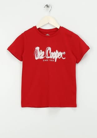 242 Lcb 242002 Erkek Çocuk Kırmızı O Yaka T-shirt - 1