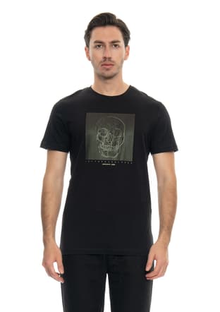 24Yjeeo04008 Erkek Siyah Bisiklet Yaka T-shirt - 2