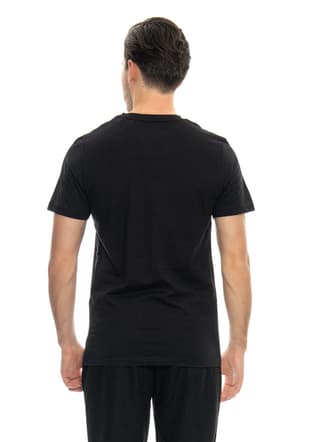 24Yjeeo04008 Erkek Siyah Bisiklet Yaka T-shirt - 4
