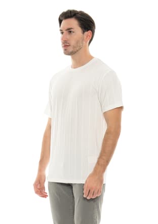 24Yjeeo04161 Erkek Beyaz Bisiklet Yaka T-shirt - 3