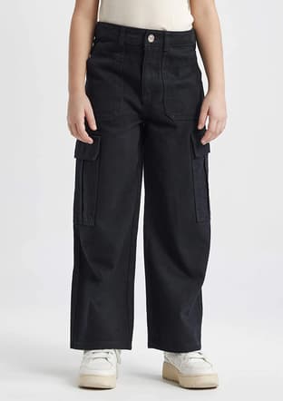 B5043A8Tra Kız Çocuk Siyah Pantolon - 3