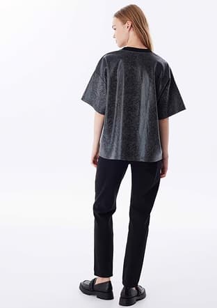 Tw6240070051 Kadın Siyah T-shirt - 3