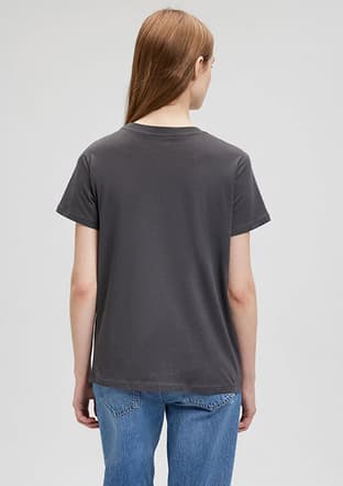 M1612397-70087 Kadın Siyah Baskılı T-shirt - 2