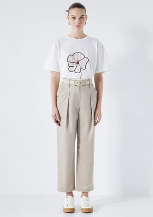 Is1240070227 Kadın Beyaz Kısa Kol T-shirt - 2