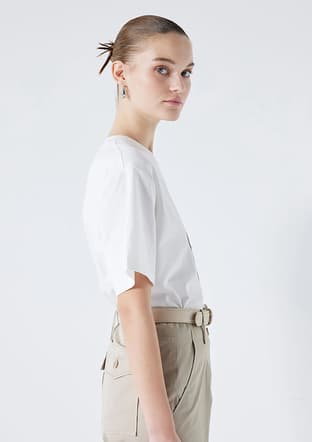 Is1240070227 Kadın Beyaz Kısa Kol T-shirt - 3
