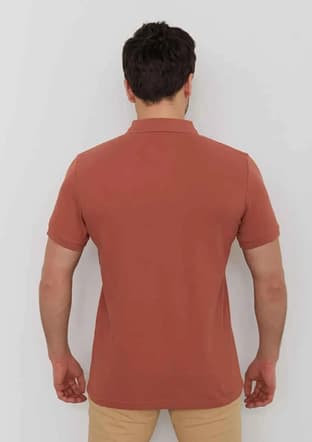 24Yceeo04613 Erkek Kahverengi Polo Yaka T-shirt - 2
