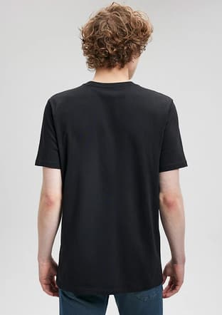 M066000-900 Erkek Siyah Baskılı T-shirt - 2