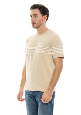 24Yjeeo03006 Erkek Bej Bisiklet Yaka T-shirt - 3