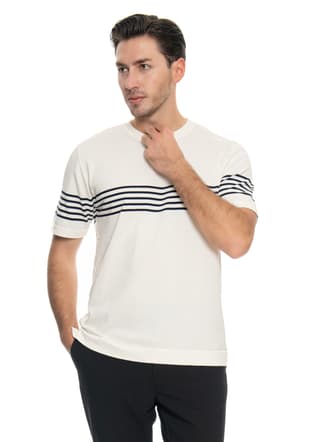 24Yjeeo03006 Erkek Beyaz Bisiklet Yaka T-shirt - 2