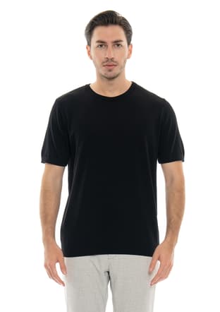 24Yjeeo03002 Erkek Siyah Bisiklet Yaka T-shirt - 2