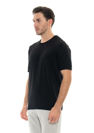 24Yjeeo03002 Erkek Siyah Bisiklet Yaka T-shirt - 3