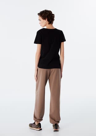 Ts1240070073 Kadın Siyah Kısa Kol T-shirt - 4