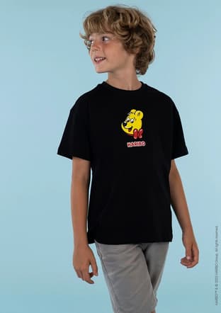 Hrbtxt109 Unisex Çocuk Siyah Bisiklet Yaka T-shirt - 2