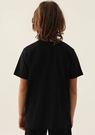 331V46W Erkek Çocuk Siyah Baskılı T-shirt - 2