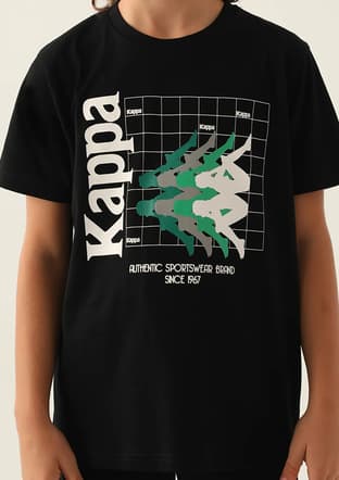 331V46W Erkek Çocuk Siyah Baskılı T-shirt - 3
