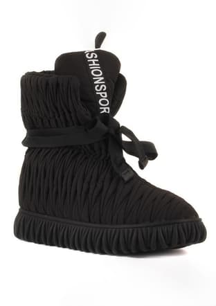23K410-1 Sy Kadın Siyah Sneaker - 1