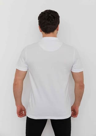23Yceeo04613 Erkek Beyaz Polo Yaka T-shirt - 3