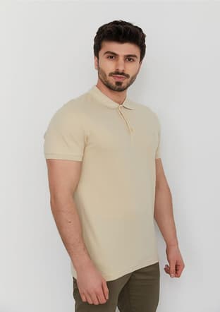 23Yceeo04613 Erkek Bej Polo Yaka T-shirt - 2