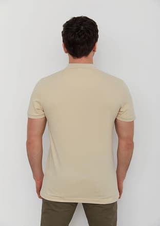 23Yceeo04613 Erkek Bej Polo Yaka T-shirt - 3