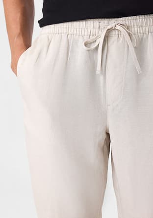 B35S33001 Erkek Bej Jogger Pantolon - 5