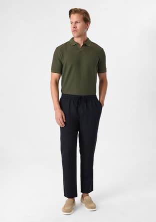 B35S33001 Erkek Siyah Jogger Pantolon - 2