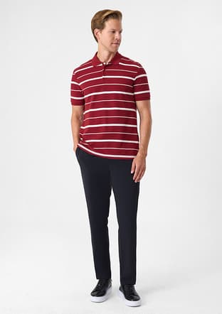 BTS1007200000 Erkek Bordo Polo Yaka T-Shirt - 3