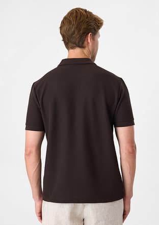 BTS1008200000 Erkek Kahverengi Polo Yaka T-Shirt - 3