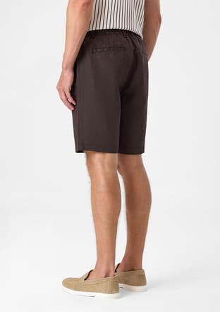 B35S36007 Erkek Kahverengi Keten Pantolon - 5