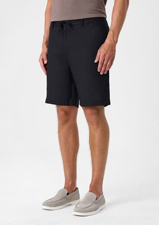B35S36007 Erkek Siyah Keten Pantolon - 2