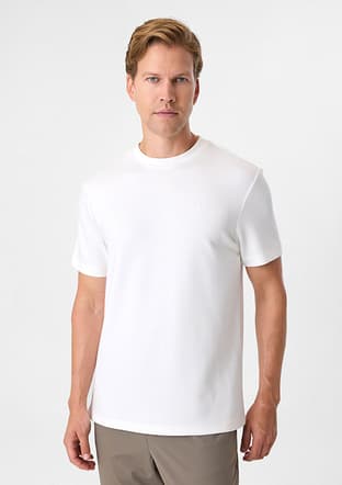 BTS1007900000 Erkek Beyaz Basic T-Shirt - 1