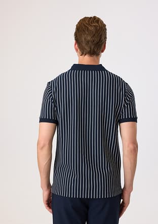 BTS1008100000 Erkek Lacivert Polo Yaka T-Shirt - 4