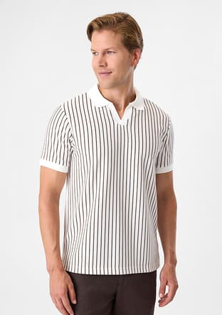BTS1008100000 Erkek Beyaz Polo Yaka T-Shirt - 4