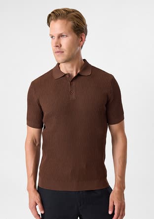 BTR4004000000 Erkek Kahverengi Triko T-Shirt - 5