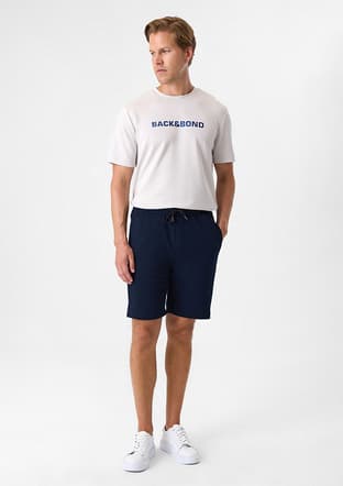 B35S36010 Erkek Lacivert Örme Pantolon - 2