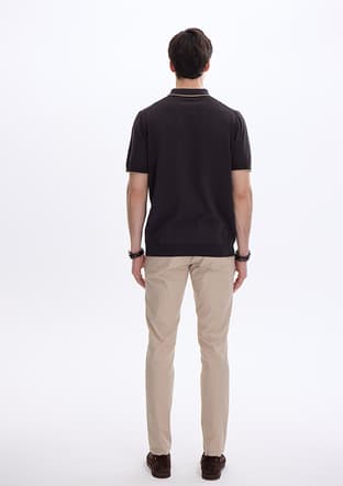 BTR4008300000 Erkek Kahverengi Triko T-Shirt - 5