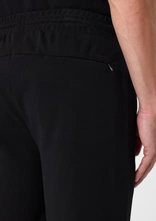 B35S36010 Erkek Siyah Örme Pantolon - 5